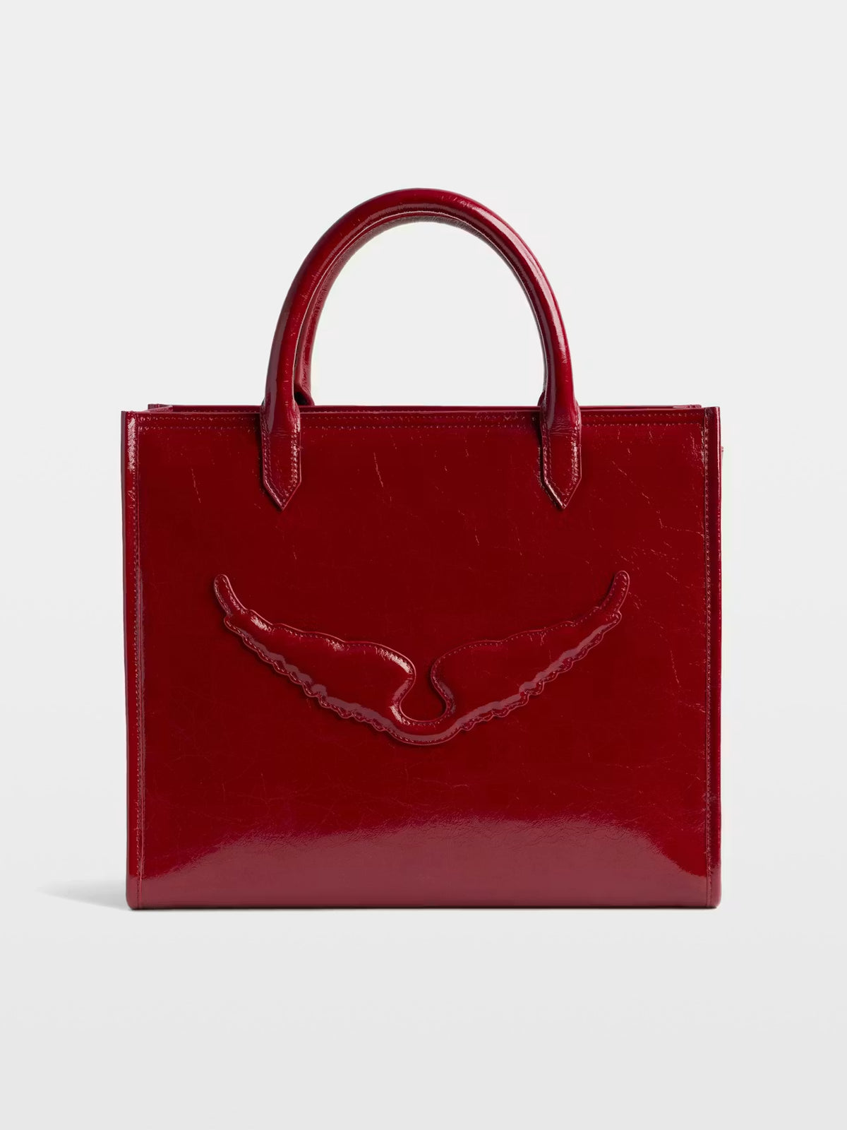Bolso Angel Tote Wrinkled Patent