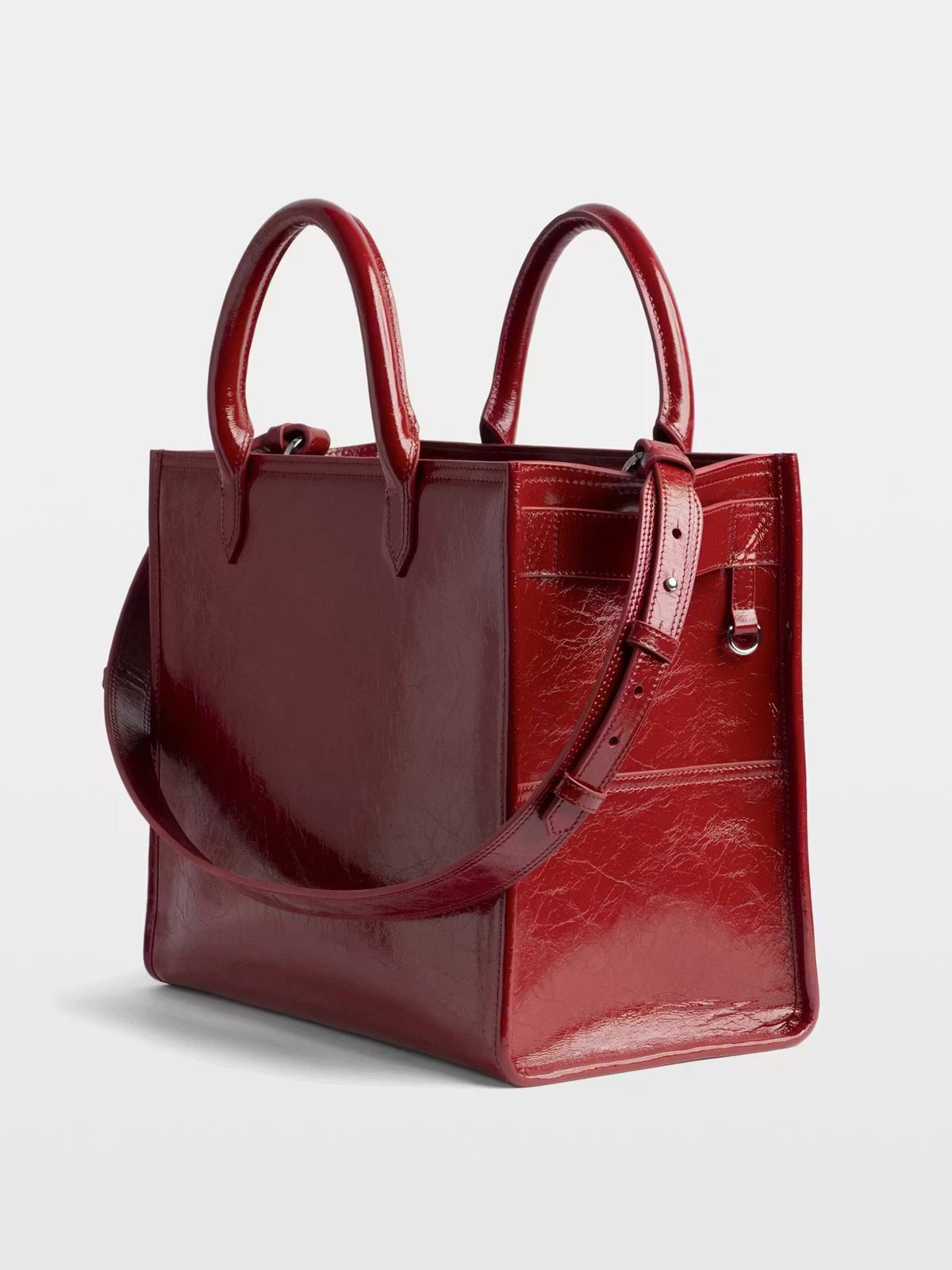 Bolso Angel Tote Wrinkled Patent