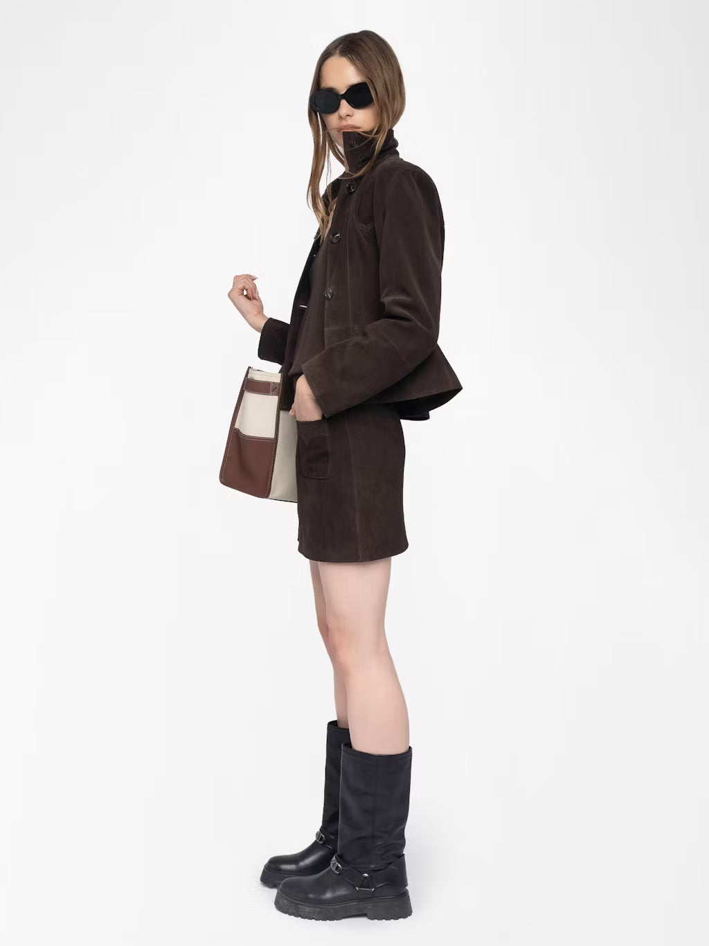 Mini Falda Jaime Heavy Suede