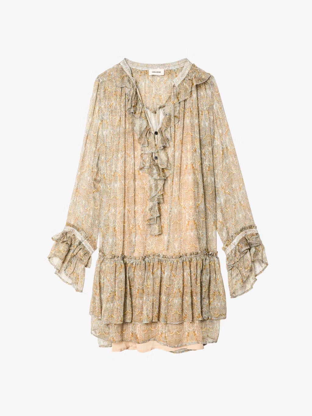 Mini Vestido Ralice Mousseline Paisley