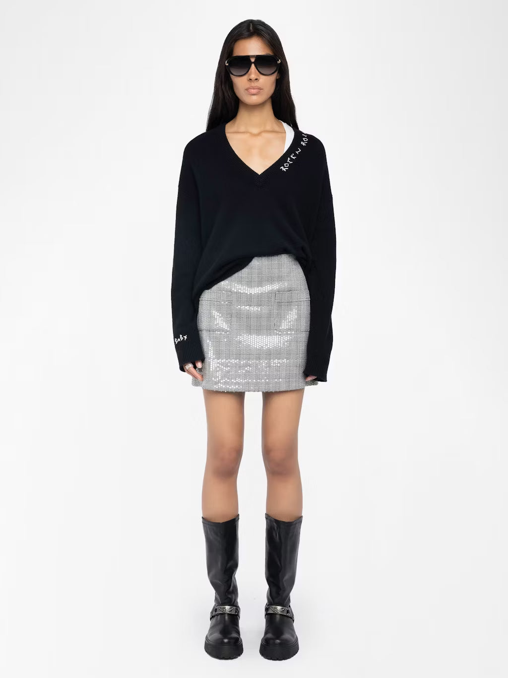Mini Falda Jaime Car Sequins